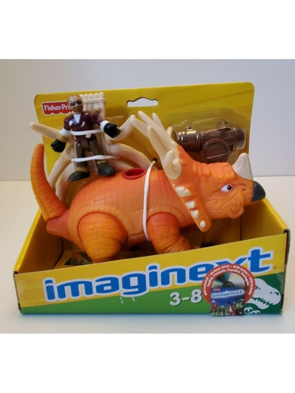 Fisher Price Imaginext Lost Creatures Triceratops Dinosaur Playset DVD NEW